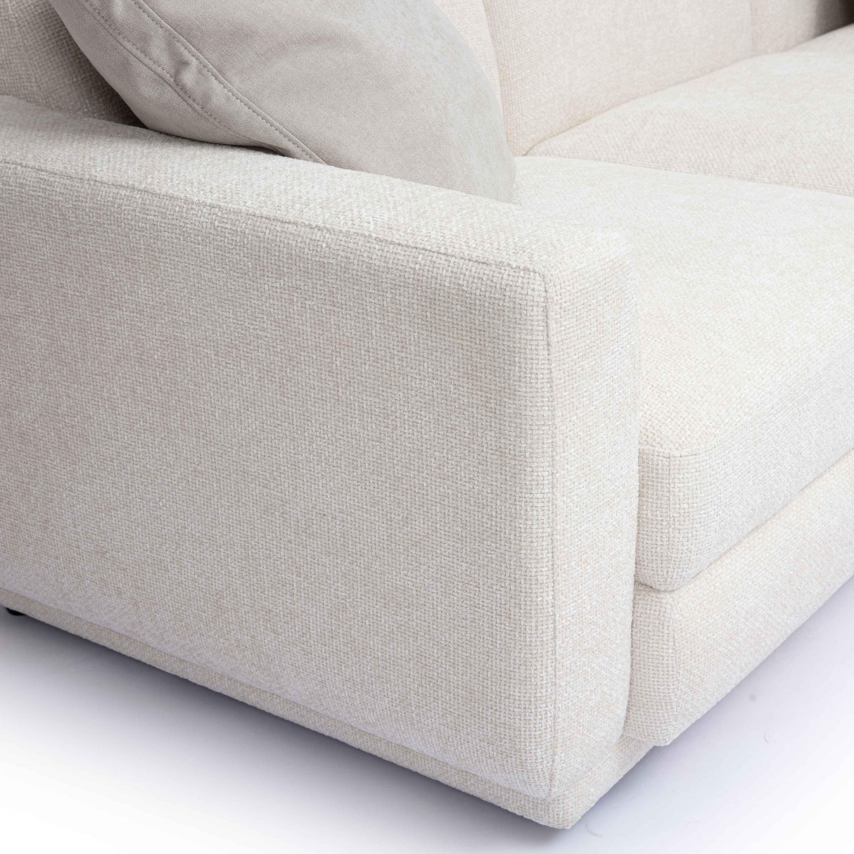 TOV Perry Cream Chenille Modular L-Sectional