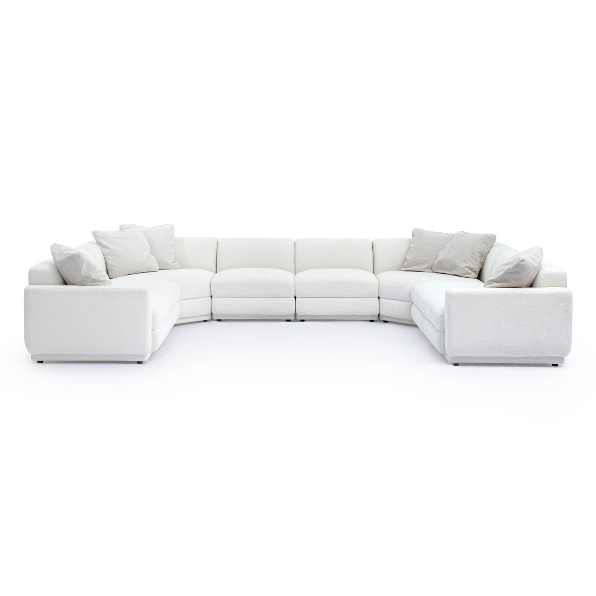 TOV Perry Cream Chenille Modular Large U-Sectional