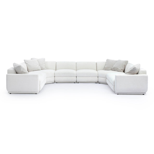 TOV Perry Cream Chenille Modular Large U-Sectional