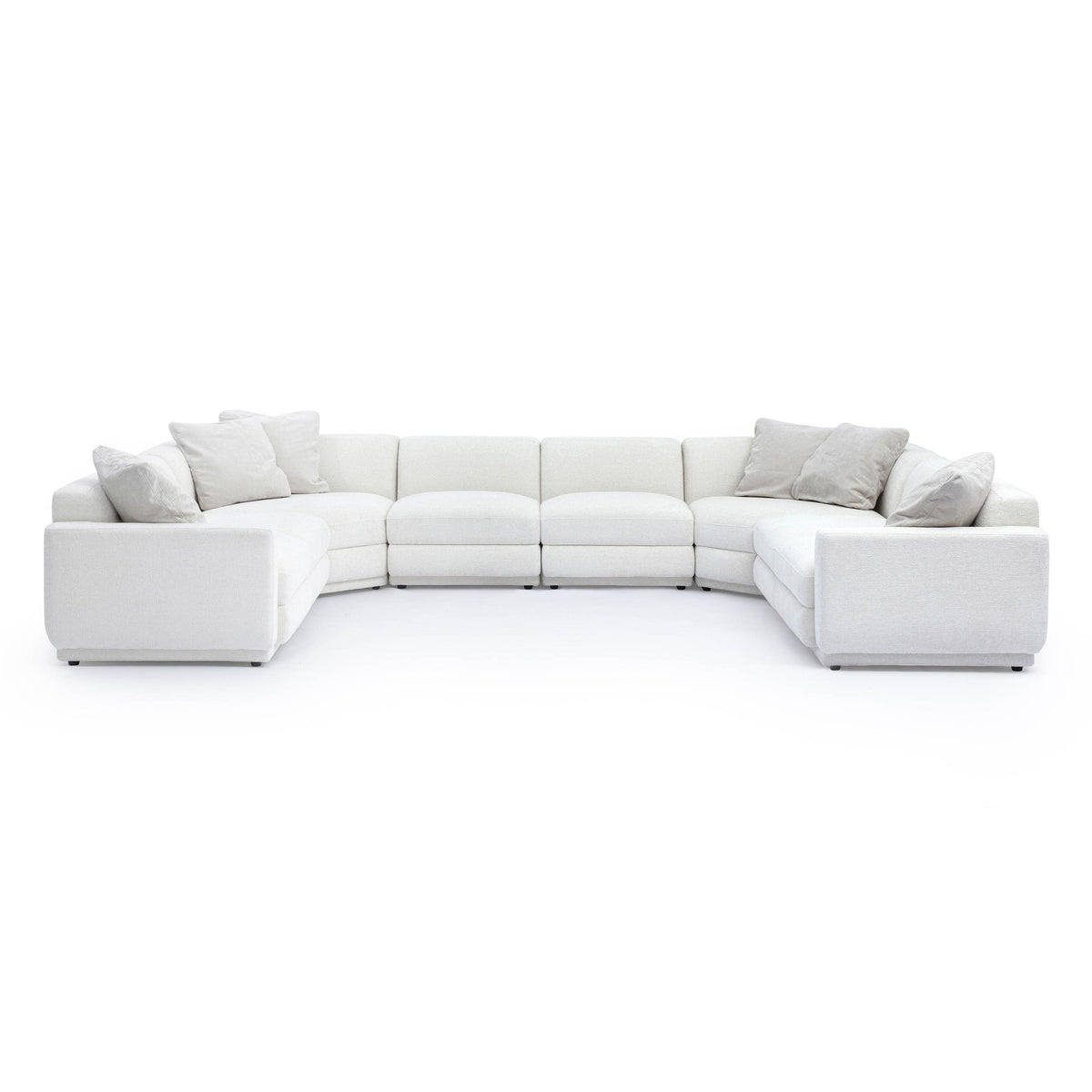 TOV Perry Cream Performance Chenille Modular Large U-Sectional