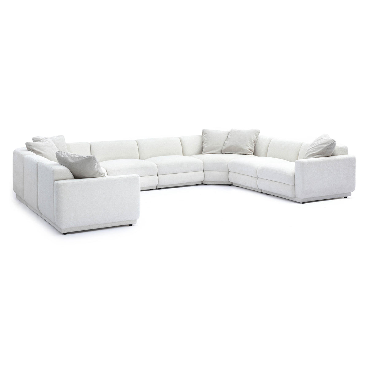 TOV Perry Cream Performance Chenille Modular Large U-Sectional