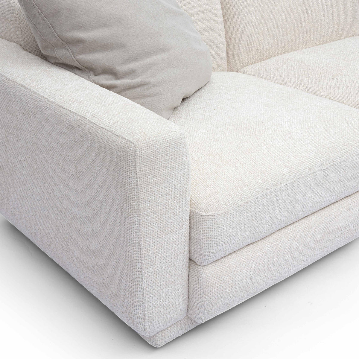 TOV Perry Cream Performance Chenille Modular Sofa
