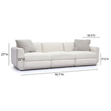 TOV Perry Cream Performance Chenille Modular Sofa