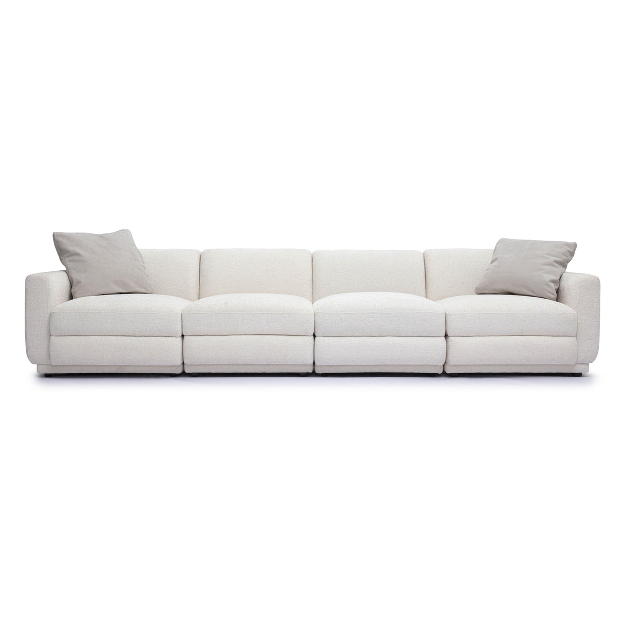 TOV Perry Cream Chenille Modular Long Sofa