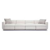 TOV Perry Cream Chenille Modular Long Sofa