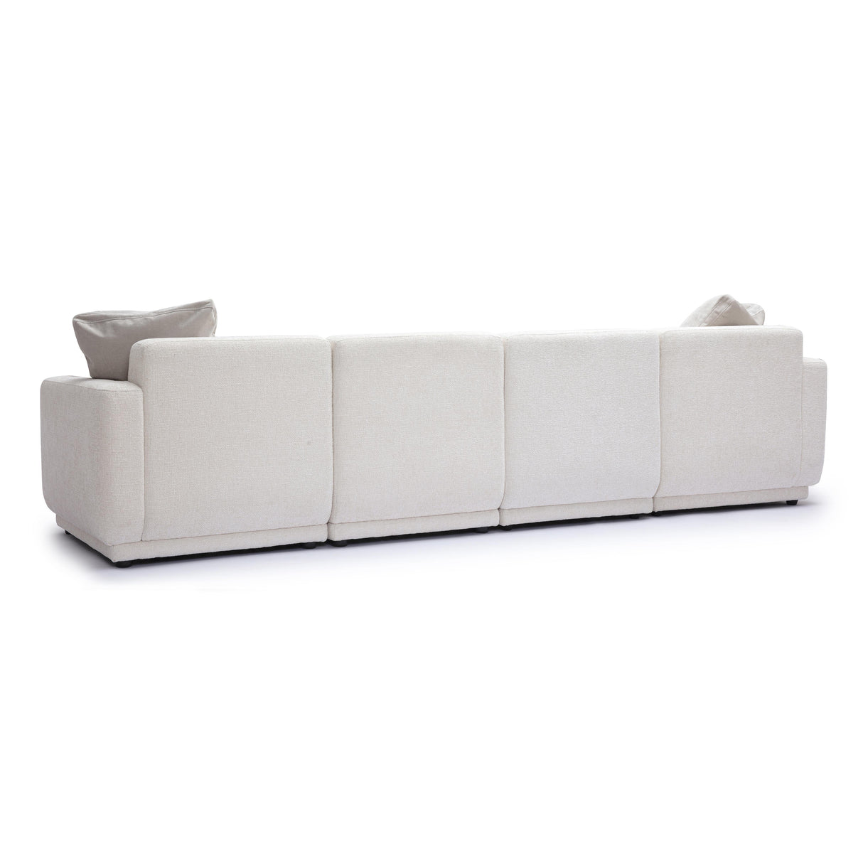 TOV Perry Cream Chenille Modular Long Sofa