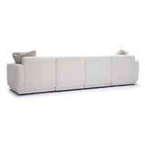 TOV Perry Cream Chenille Modular Long Sofa