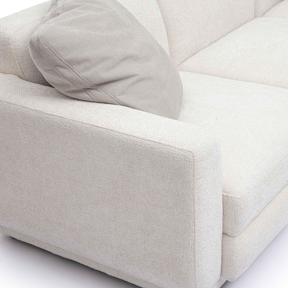 TOV Perry Cream Chenille Modular Long Sofa