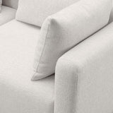 TOV Hangover Cream Heavy Textured Fabric 5-Piece Modular L-Sectional