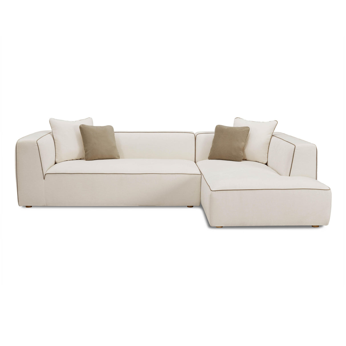 TOV Tristine Cream Linen RAF Sectional