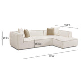 TOV Tristine Cream Linen RAF Sectional