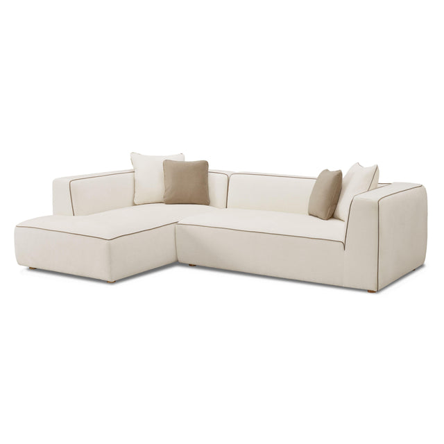 TOV Tristine Cream Linen LAF Sectional