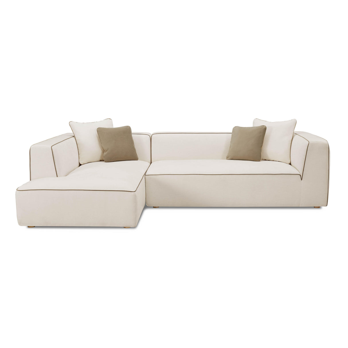 TOV Tristine Cream Linen LAF Sectional