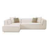 TOV Tristine Cream Linen LAF Sectional