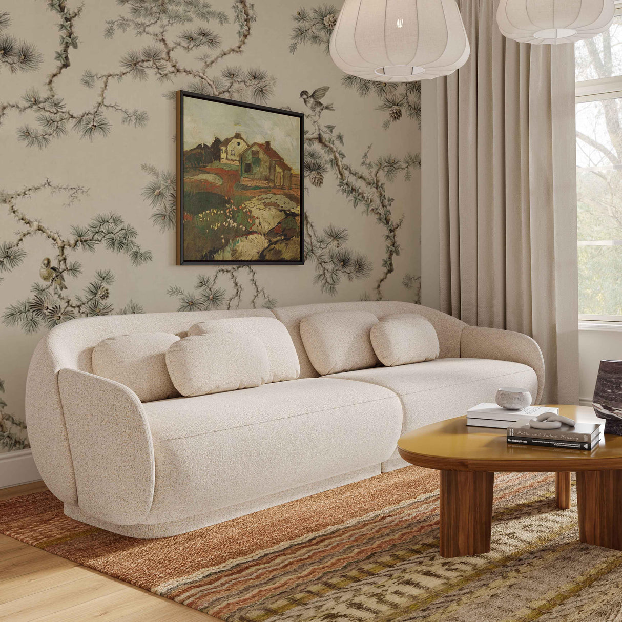 TOV Misty Cream Boucle Modular 4-Seater Sofa