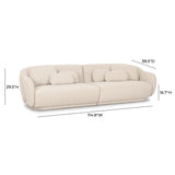 TOV Misty Cream Boucle Modular 4-Seater Sofa