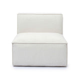 TOV Mindy Cream Chenille Basketweave Armless Chair