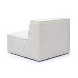 TOV Mindy Cream Chenille Basketweave Armless Chair