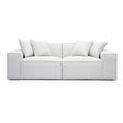 TOV Mindy Cream Chenille Basketweave Modular Loveseat