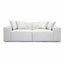 TOV Mindy Cream Chenille Basketweave Modular Loveseat