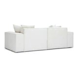 TOV Mindy Cream Chenille Basketweave Modular Loveseat