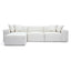 TOV Mindy Cream Chenille Basketweave Modular Sectional