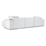 TOV Mindy Cream Chenille Basketweave Modular Sectional