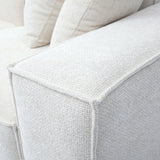 TOV Mindy Cream Chenille Basketweave Modular Sectional