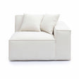 TOV Mindy Cream Chenille Basketweave RAF Corner Chair