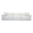 TOV Mindy Cream Chenille Basketweave Modular Sofa