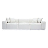 TOV Mindy Cream Chenille Basketweave Modular Sofa