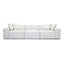 TOV Mindy Cream Chenille Basketweave Modular Sofa