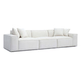 TOV Mindy Cream Chenille Basketweave Modular Sofa