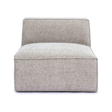 TOV Mindy Taupe Chenille Basketweave Armless Chair