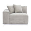 TOV Mindy Taupe Chenille Basketweave LAF Corner Chair