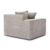 TOV Mindy Taupe Chenille Basketweave LAF Corner Chair