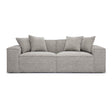 TOV Mindy Taupe Chenille Basketweave Modular Loveseat