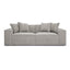 TOV Mindy Taupe Chenille Basketweave Modular Loveseat