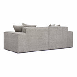TOV Mindy Taupe Chenille Basketweave Modular Loveseat