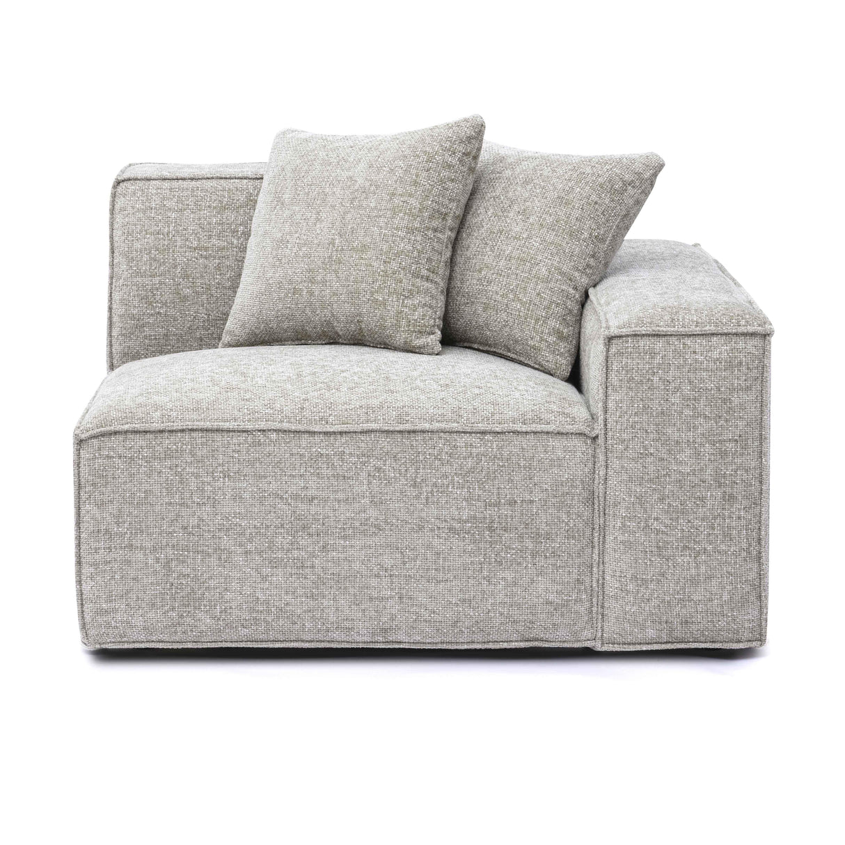 TOV Mindy Taupe Chenille Basketweave RAF Corner Chair