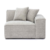 TOV Mindy Taupe Chenille Basketweave RAF Corner Chair