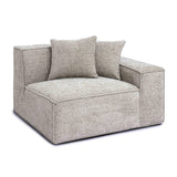 TOV Mindy Taupe Chenille Basketweave RAF Corner Chair