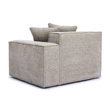 TOV Mindy Taupe Chenille Basketweave RAF Corner Chair