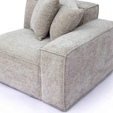 TOV Mindy Taupe Chenille Basketweave RAF Corner Chair