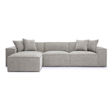 TOV Mindy Taupe Chenille Basketweave Modular Sectional