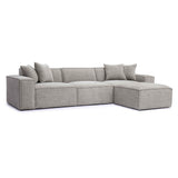 TOV Mindy Taupe Chenille Basketweave Modular Sectional