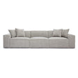 TOV Mindy Taupe Chenille Basketweave Modular Sofa
