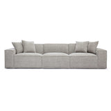 TOV Mindy Taupe Chenille Basketweave Modular Sofa