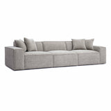 TOV Mindy Taupe Chenille Basketweave Modular Sofa