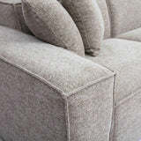 TOV Mindy Taupe Chenille Basketweave Modular Sofa